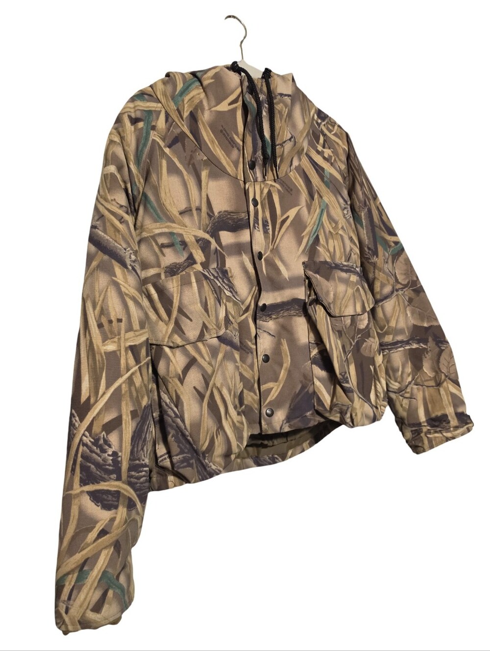 VINTAGE 90s WALLS Hunting Jacket Mens Medium Brown Advantage Wetlands Camo USA - Picture 3 of 13